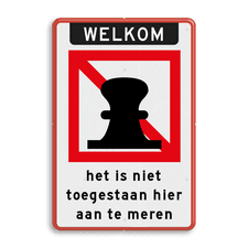 Aluminium scheepvaartbord met een dubbel omgezette rand