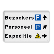 Aluminium informatiebord met een dubbel omgezette rand