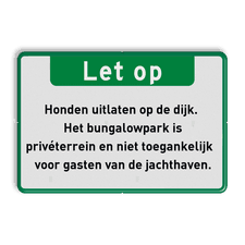 Aluminium informatiebord met een dubbel omgezette rand