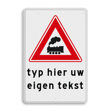 Aluminium informatiebord met een dubbel omgezette rand
