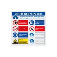 Veiligheidsbord vlak Alupanel (2mm)