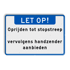 Aluminium informatiebord met een dubbel omgezette rand