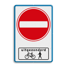Aluminium informatiebord met dubbel omgezette rand