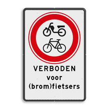 Aluminium informatiebord met dubbel omgezette rand