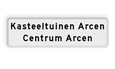 Aluminium informatiebord met een dubbel omgezette rand