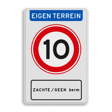 Aluminium informatiebord met dubbel omgezette rand