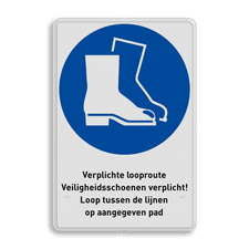 Veiligheidsbord met dubbel omgezette rand