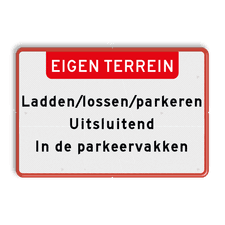 Aluminium informatiebord met een dubbel omgezette rand