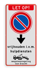 Aluminium informatiebord met een dubbel omgezette rand
