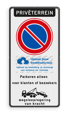 Aluminium informatiebord met een dubbel omgezette rand