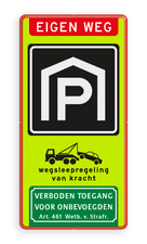 Aluminium informatiebord met een dubbel omgezette rand