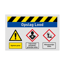 Veiligheidsbord vlak Alupanel (2mm)