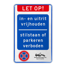 Aluminium informatiebord met een dubbel omgezette rand