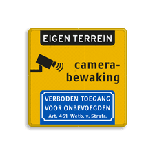 Aluminium informatiebord met een dubbel omgezette rand