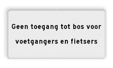 Aluminium informatiebord met een dubbel omgezette rand