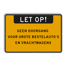 Aluminium informatiebord met een dubbel omgezette rand
