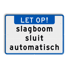Aluminium informatiebord met een dubbel omgezette rand