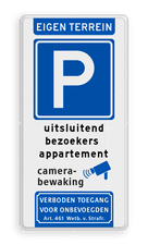 Aluminium informatiebord met een dubbel omgezette rand