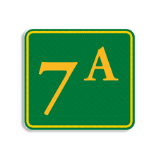 Huisnummerbord Alupanel 119x109