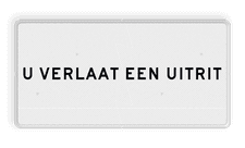 Aluminium informatiebord met een dubbel omgezette rand