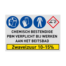 Veiligheidsbord vlak Alupanel (2mm)