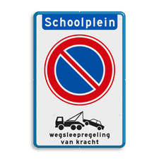 Aluminium informatiebord met dubbel omgezette rand