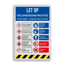 Veiligheidsbord met dubbel omgezette rand