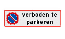 Aluminium informatiebord met een dubbel omgezette rand