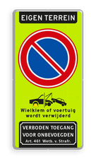 Aluminium informatiebord met een dubbel omgezette rand