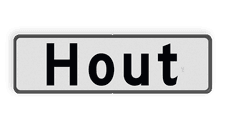 Aluminium informatiebord met een dubbel omgezette rand