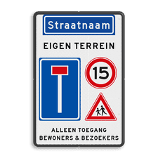 Aluminium informatiebord met dubbel omgezette rand