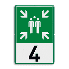 Veiligheidsbord met dubbel omgezette rand