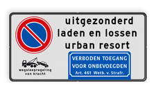 Aluminium informatiebord met een dubbel omgezette rand