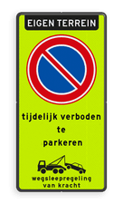 Aluminium informatiebord met een dubbel omgezette rand
