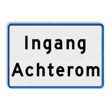 Aluminium informatiebord met een dubbel omgezette rand