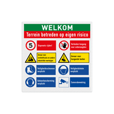 Veiligheidsbord vlak Alupanel (2mm)