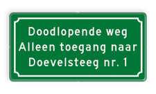 Aluminium informatiebord met een dubbel omgezette rand
