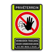 Aluminium informatiebord met dubbel omgezette rand