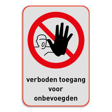 Veiligheidsbord met dubbel omgeplooide rand