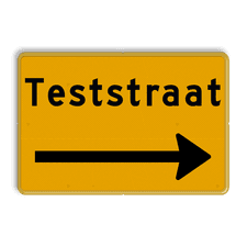 Aluminium informatiebord met een dubbel omgezette rand