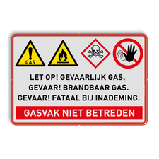 Veiligheidsbord met dubbel omgezette rand
