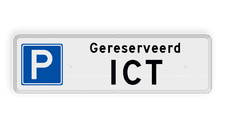 Aluminium informatiebord met een dubbel omgezette rand