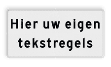Aluminium informatiebord met een dubbel omgezette rand