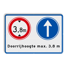 Aluminium informatiebord met een dubbel omgezette rand