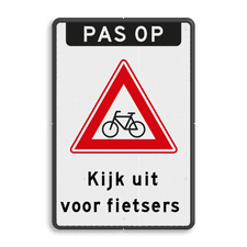 Aluminium informatiebord met een dubbel omgezette rand