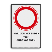 Aluminium informatiebord met dubbel omgezette rand