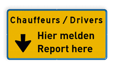 Aluminium informatiebord met een dubbel omgezette rand