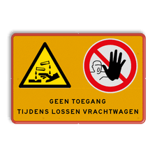 Aluminium informatiebord met een dubbel omgezette rand