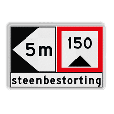Aluminium scheepvaartbord met een dubbel omgezette rand