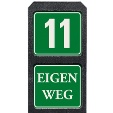 Bermpaal 1250x150x40mm met twee reflecterende bordjes 119x109mm
